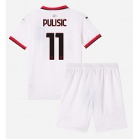 AC Milan Christian Pulisic #11 Replika babykläder Bortaställ Barn 2024-25 Kortärmad (+ korta byxor)